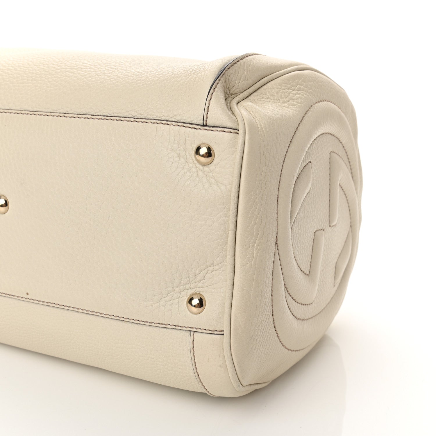 Gucci Pebbled Calfskin Medium Soho Boston Off White 9 of 10