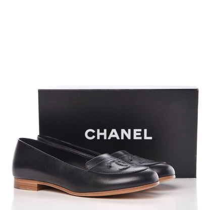Chanel Lambskin CC Loafers 39.5 Black 12 of 12