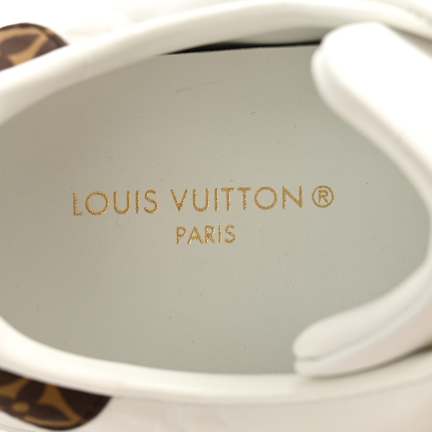 Louis Vuitton Lambskin Embossed Monogram Time Out Sneakers 37.5 White 6 of 11