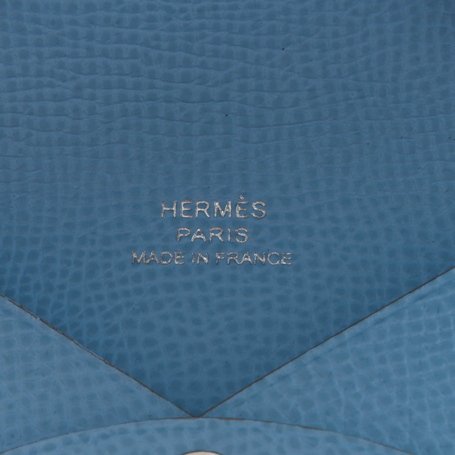 Hermes Epsom Calvi Card Case Celeste 6 of 7