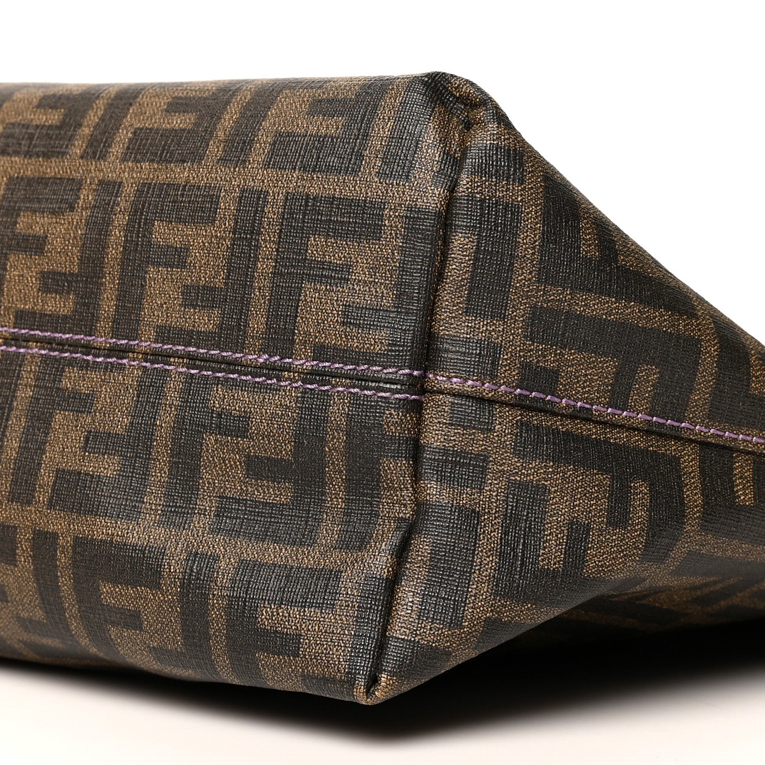 Fendi Zucca Spalmati Small Roll Tote Tobacco Viola 9 of 9