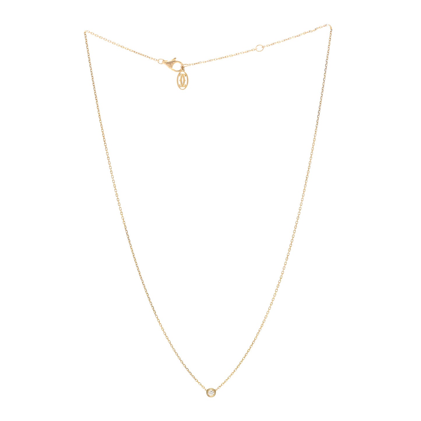 18K Yellow Gold Diamond XS D'Amour Pendant Necklace