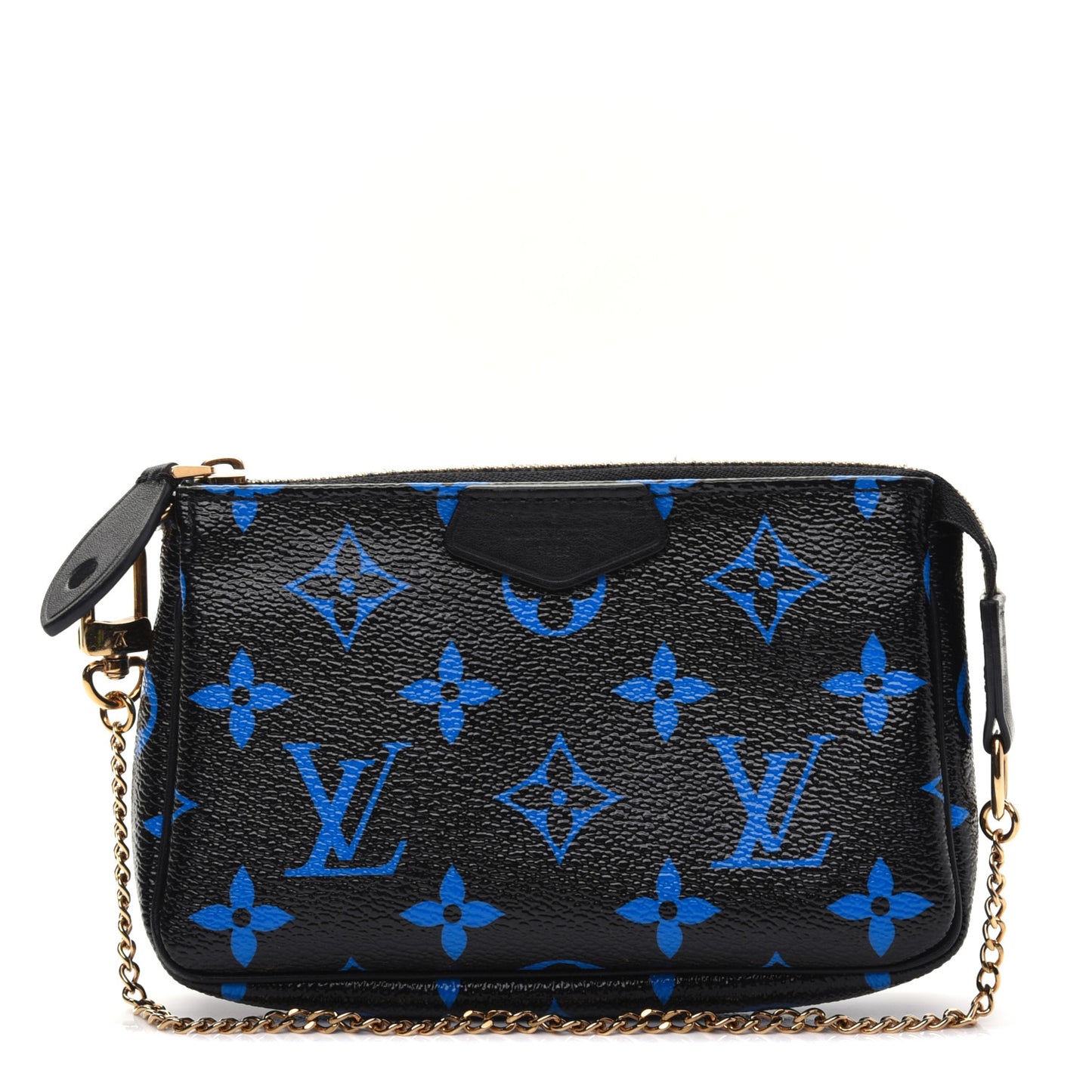 Colored Monogram Mini Pochette Accessories Blue Black