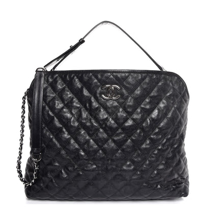 Chanel Caviar Quilted French Riviera Hobo Black 1 of 6