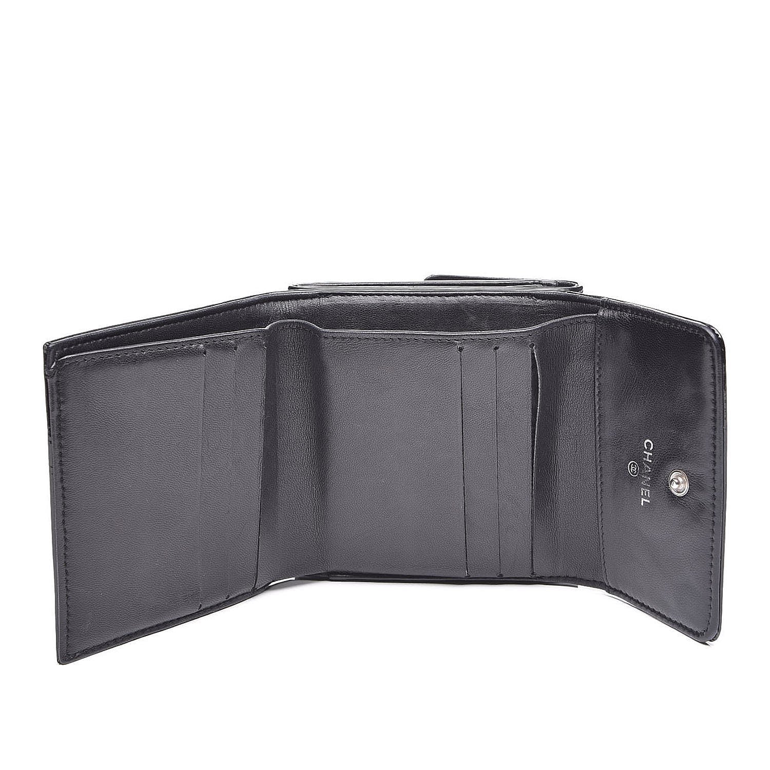 Chanel Patent Calfskin Lucky Symbols Double Sided Wallet Black 8 of 9