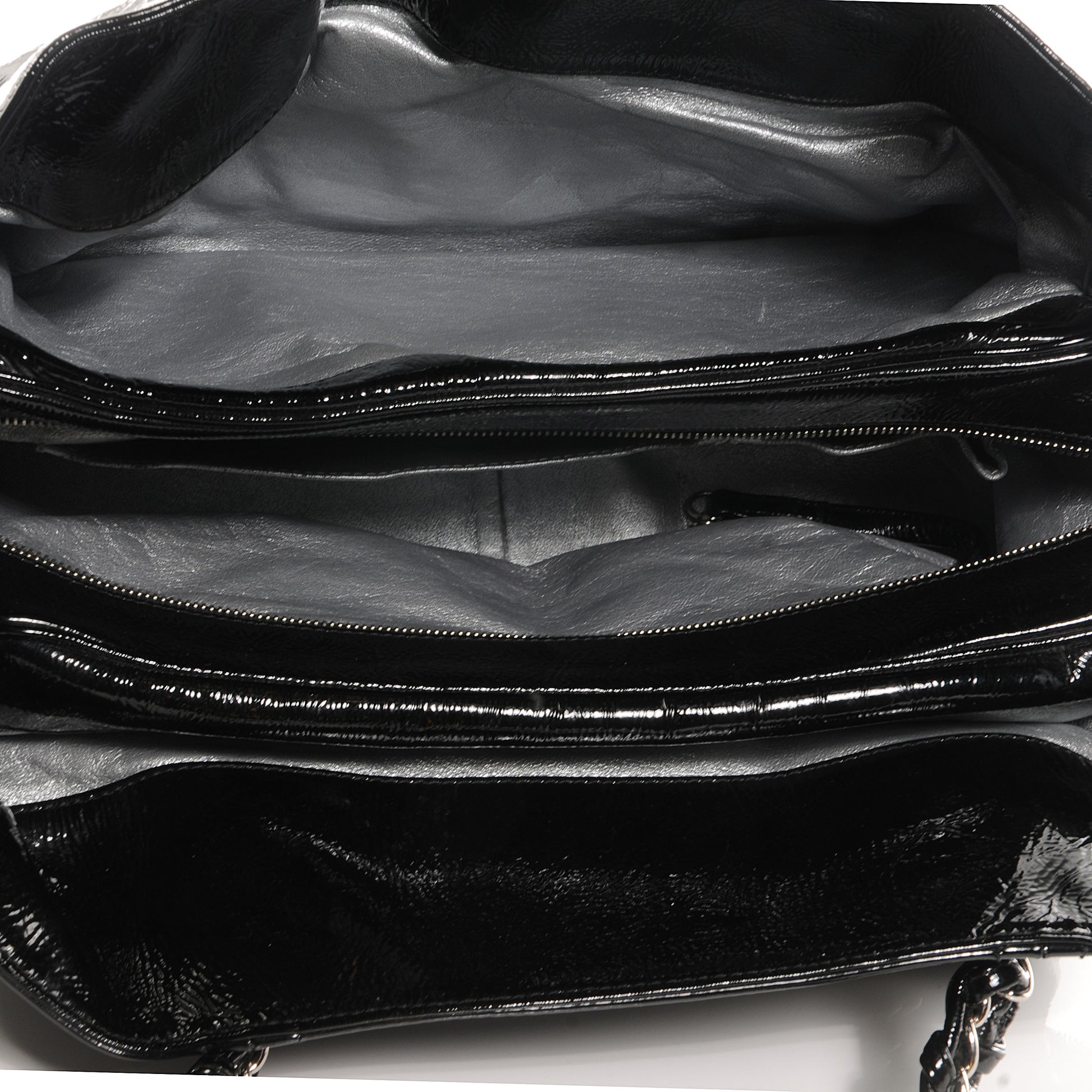 Chanel Patent Calfskin Large Luxe Ligne Tote Black 5 of 7