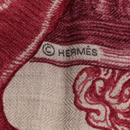 Hermes Cashmere Silk Rock Group Mix Scarf 140 3 of 4