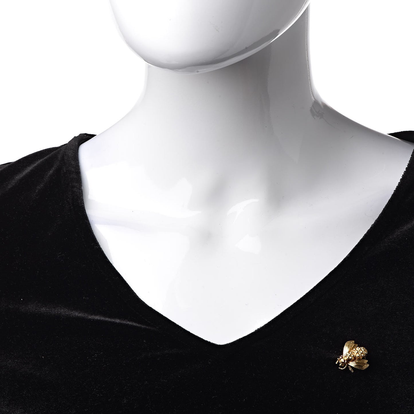 18K Yellow Gold Ruby Bee Pin Brooch