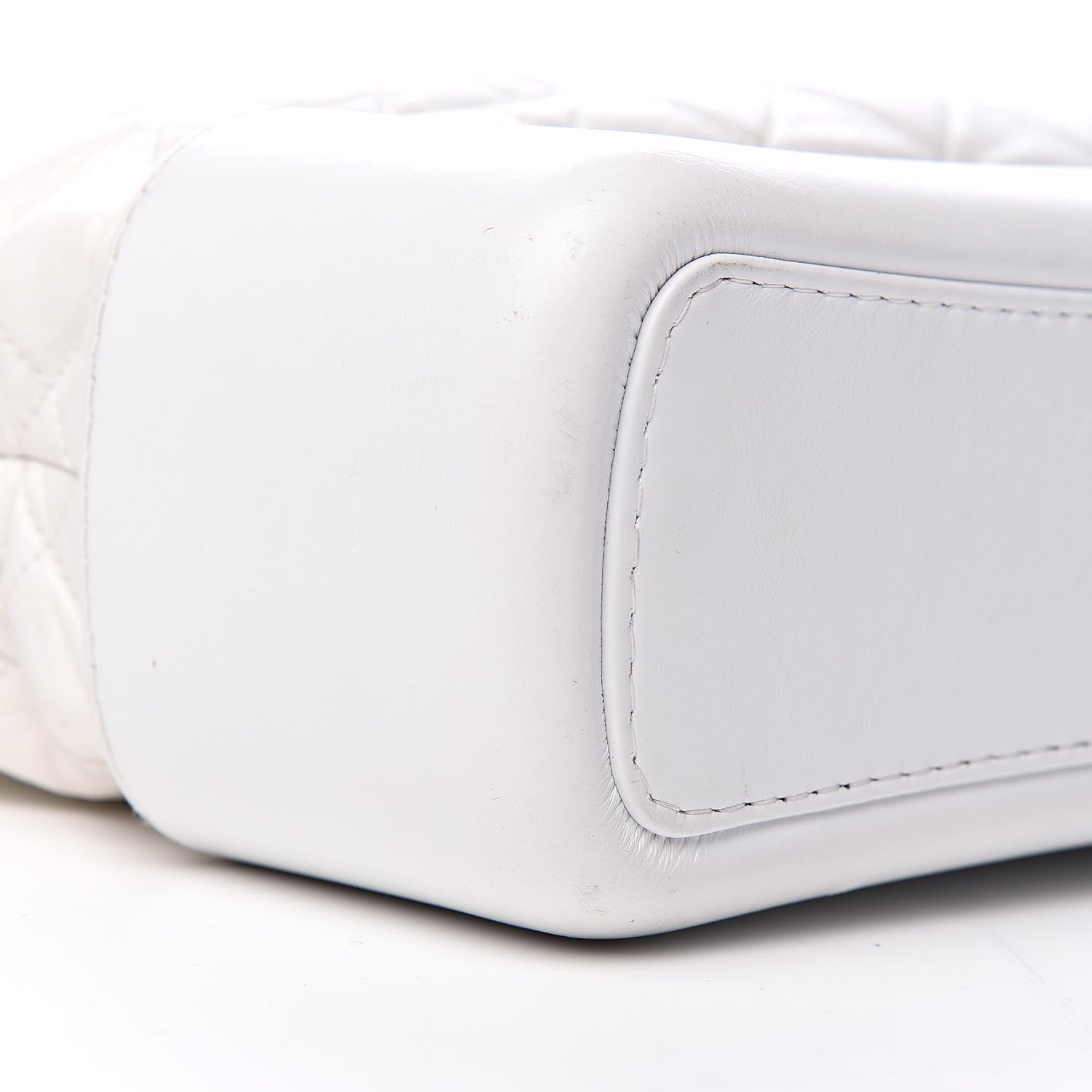 Chanel Aged Calfskin Quilted Large Gabrielle Hobo White 9 of 12