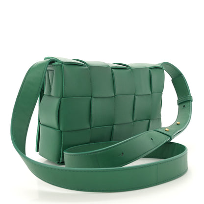 Bottega Veneta Lambskin Maxi Intrecciato Cassette Crossbody Bag Racing Green 3 of 11