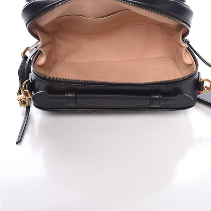 Gucci Calfskin Matelasse Sylvie Web Small GG Marmont Top Handle Shoulder Bag Black 5 of 7