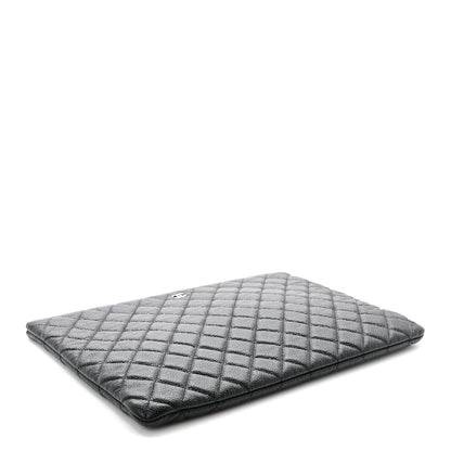 Chanel Caviar Quilted Large Cosmetic Case Black 4 of 7