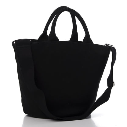 Prada Canapa Small Shopping Tote Black 4 of 10