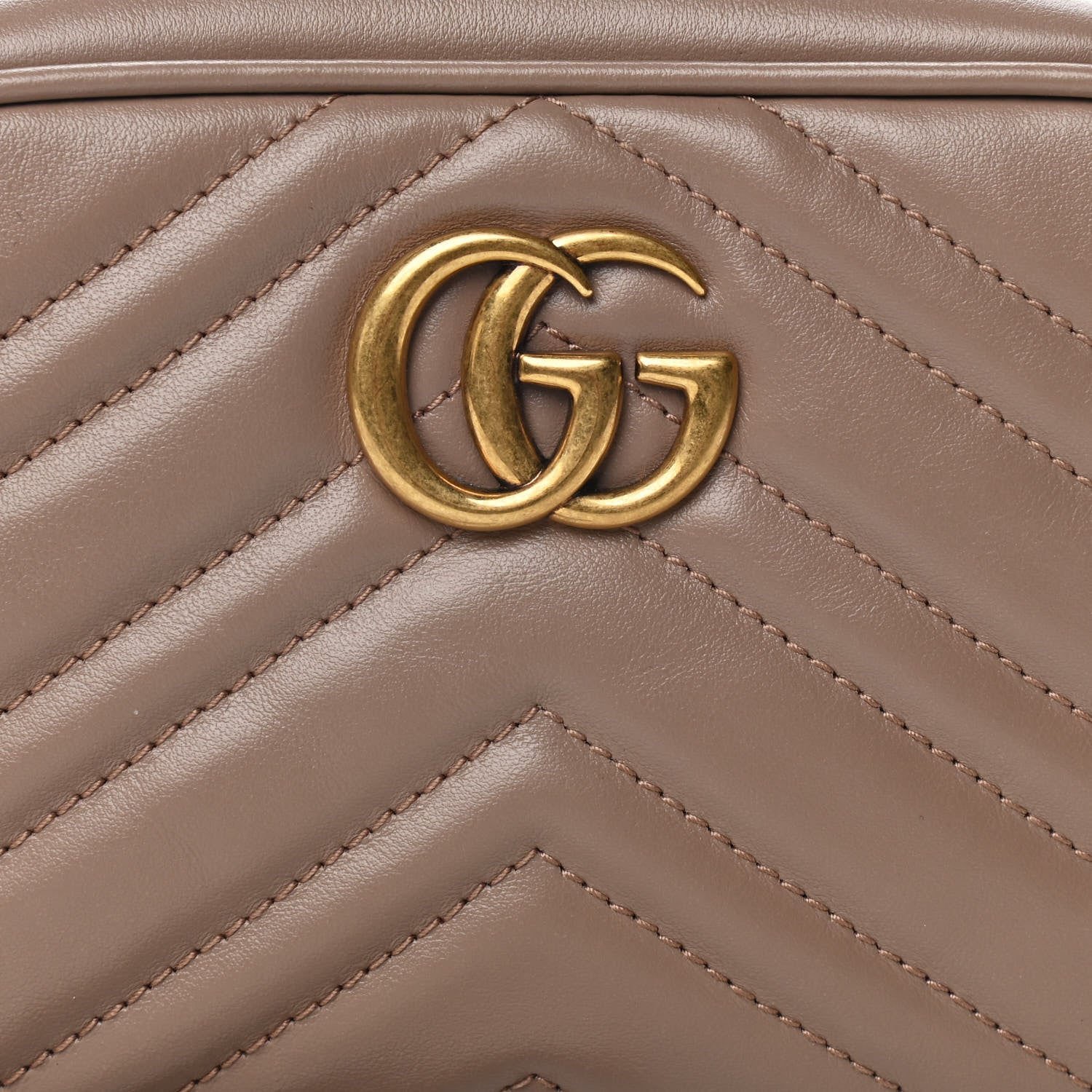 Gucci Calfskin Matelasse Mini GG Marmont Chain Shoulder Bag Porcelain Rose 8 of 11