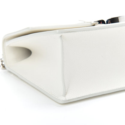 Christian Dior Grained Calfskin 30 Montaigne Chain Flap Bag White 7 of 12