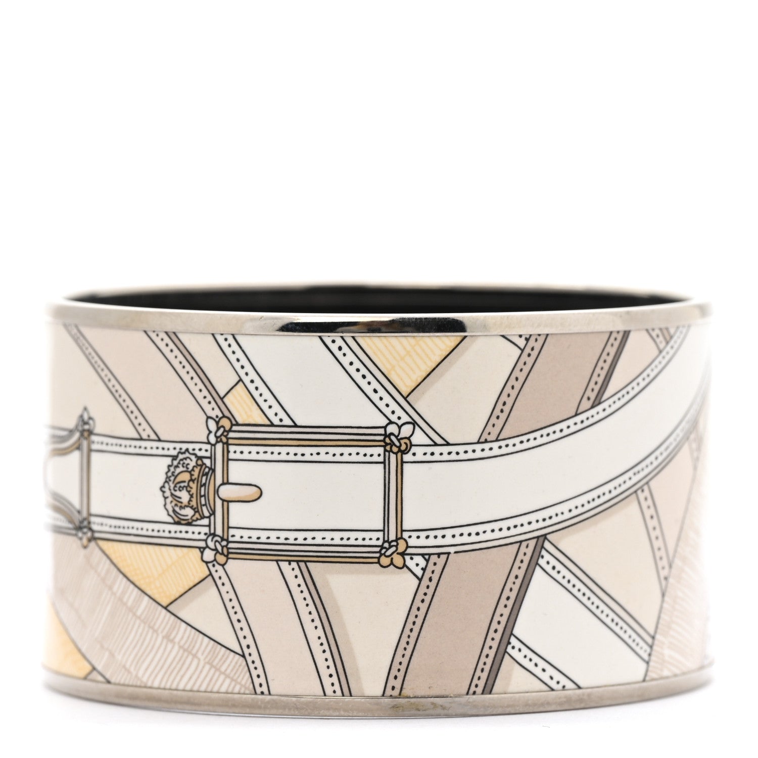 Hermes Enamel Printed Extra Wide Cavalcadour Bracelet 62 3 of 6