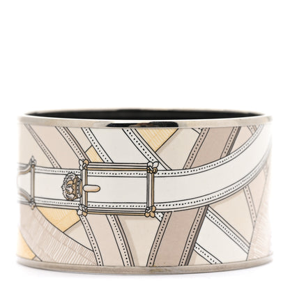 Hermes Enamel Printed Extra Wide Cavalcadour Bracelet 62 3 of 6