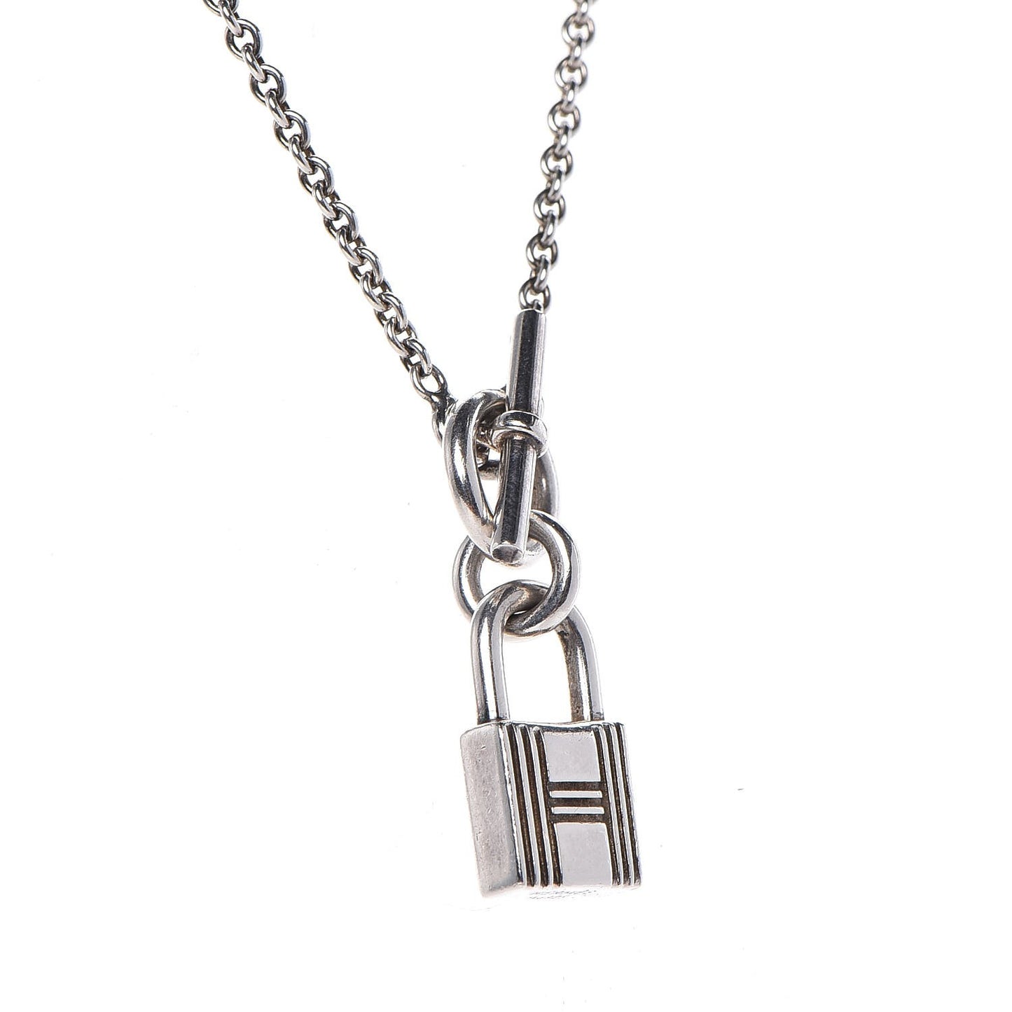 Sterling Silver Cadenas Kelly Lock Pendant Necklace