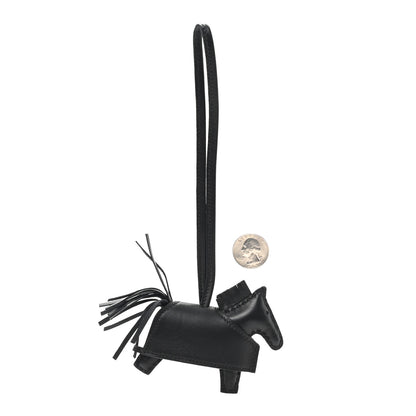 Hermes Milo Lambskin Studded Grigri Rodeo Robeo Rock Horse Bag Charm PM Black 2 of 4