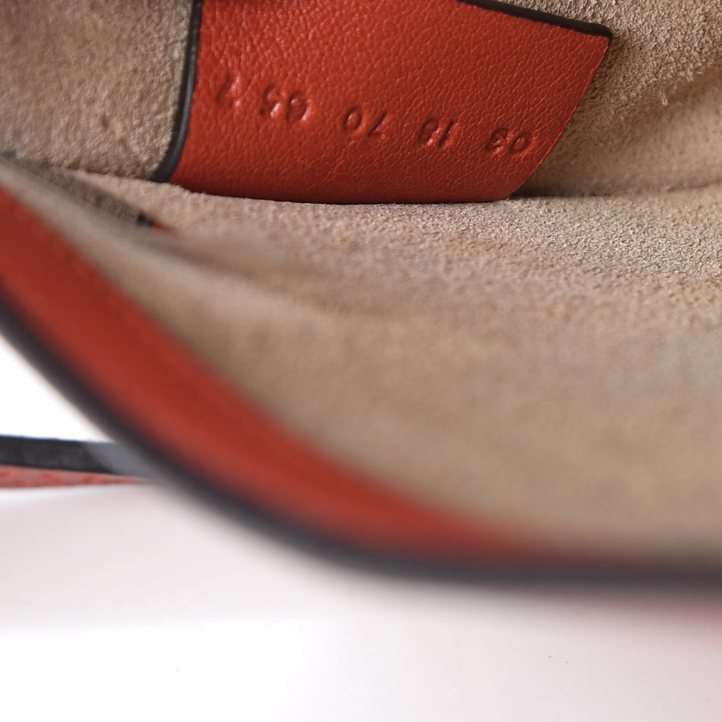 Calfskin Small Nile Bracelet Bag Earthy Red