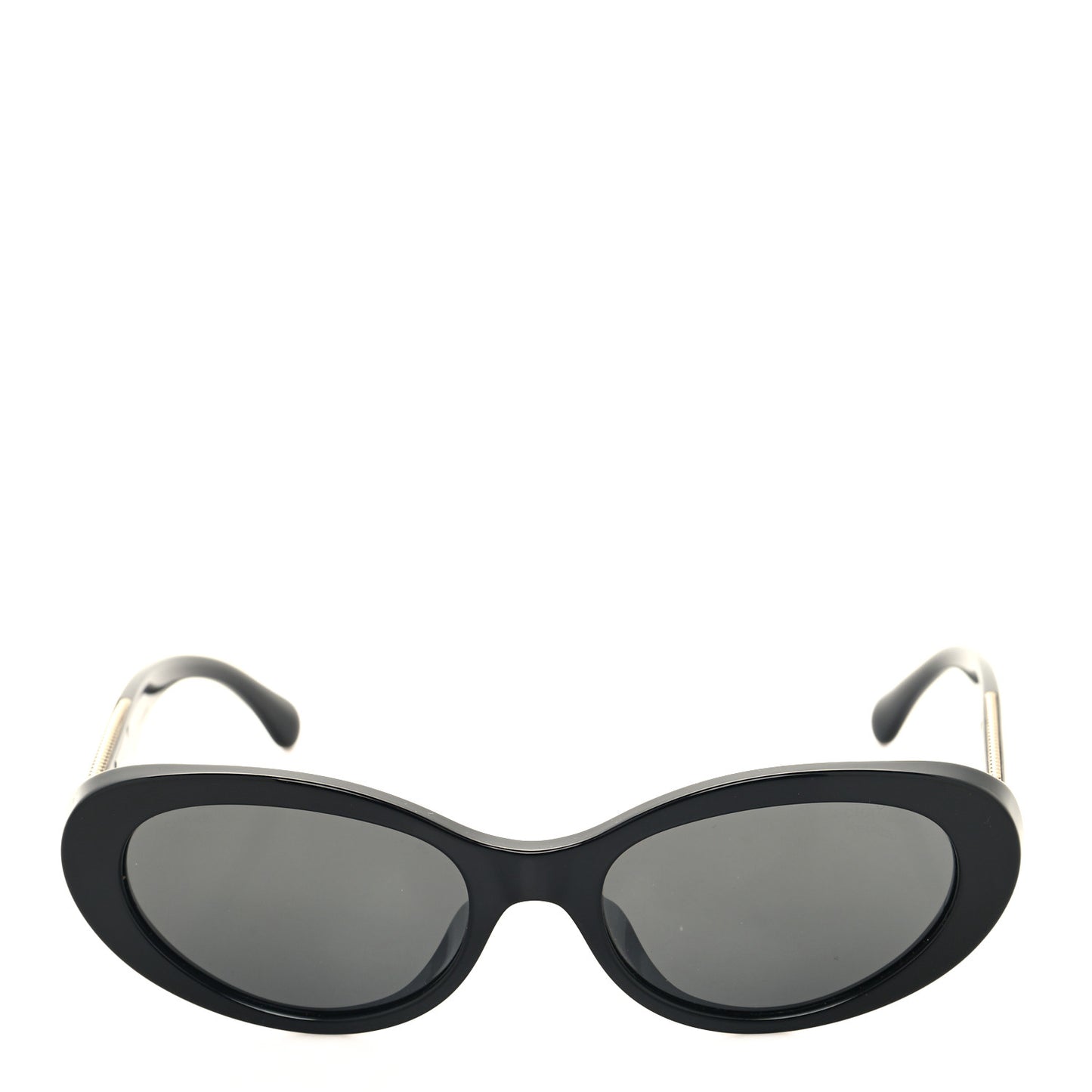 Acetate Oval Sunglasses 5515-A Black