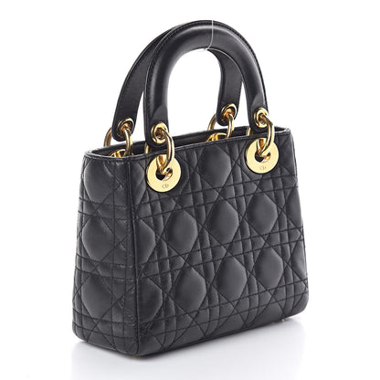 Christian Dior Lambskin Cannage Mini Lady Dior Black 3 of 10
