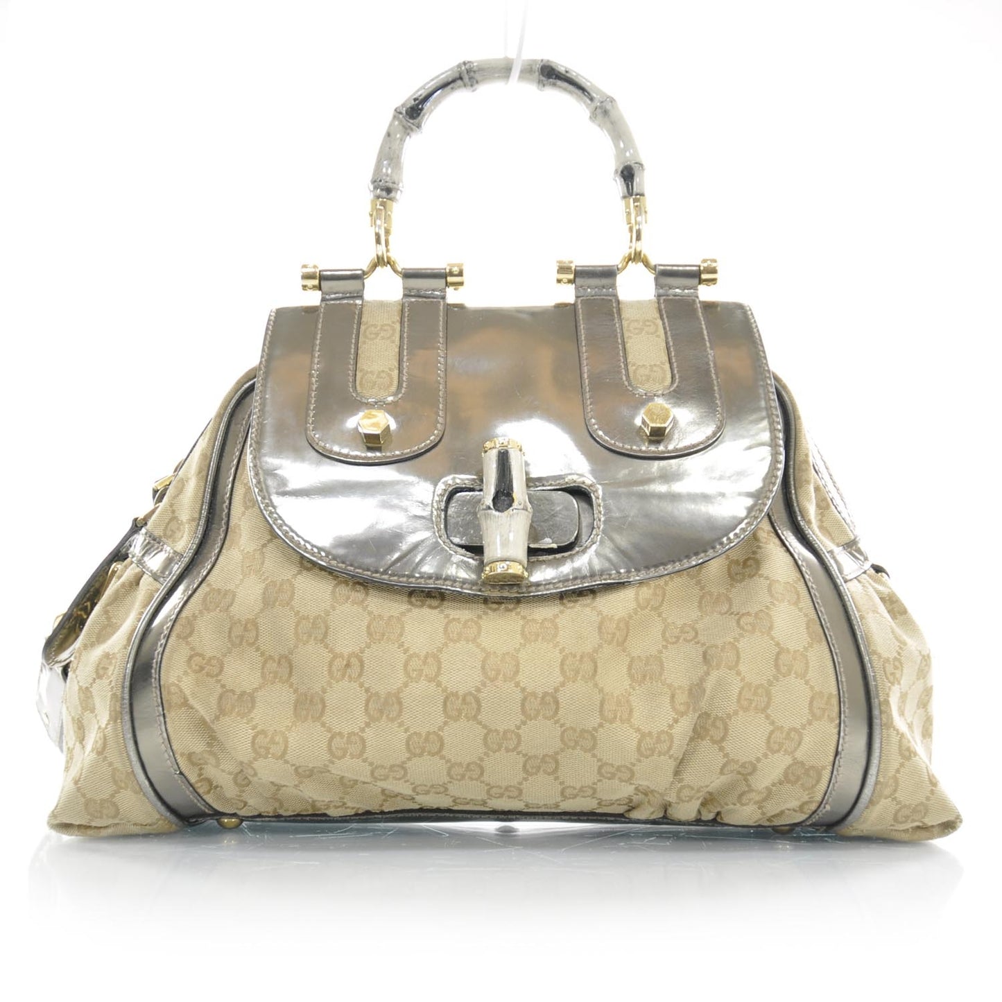 Monogram Pop Bamboo Top Handle Tote