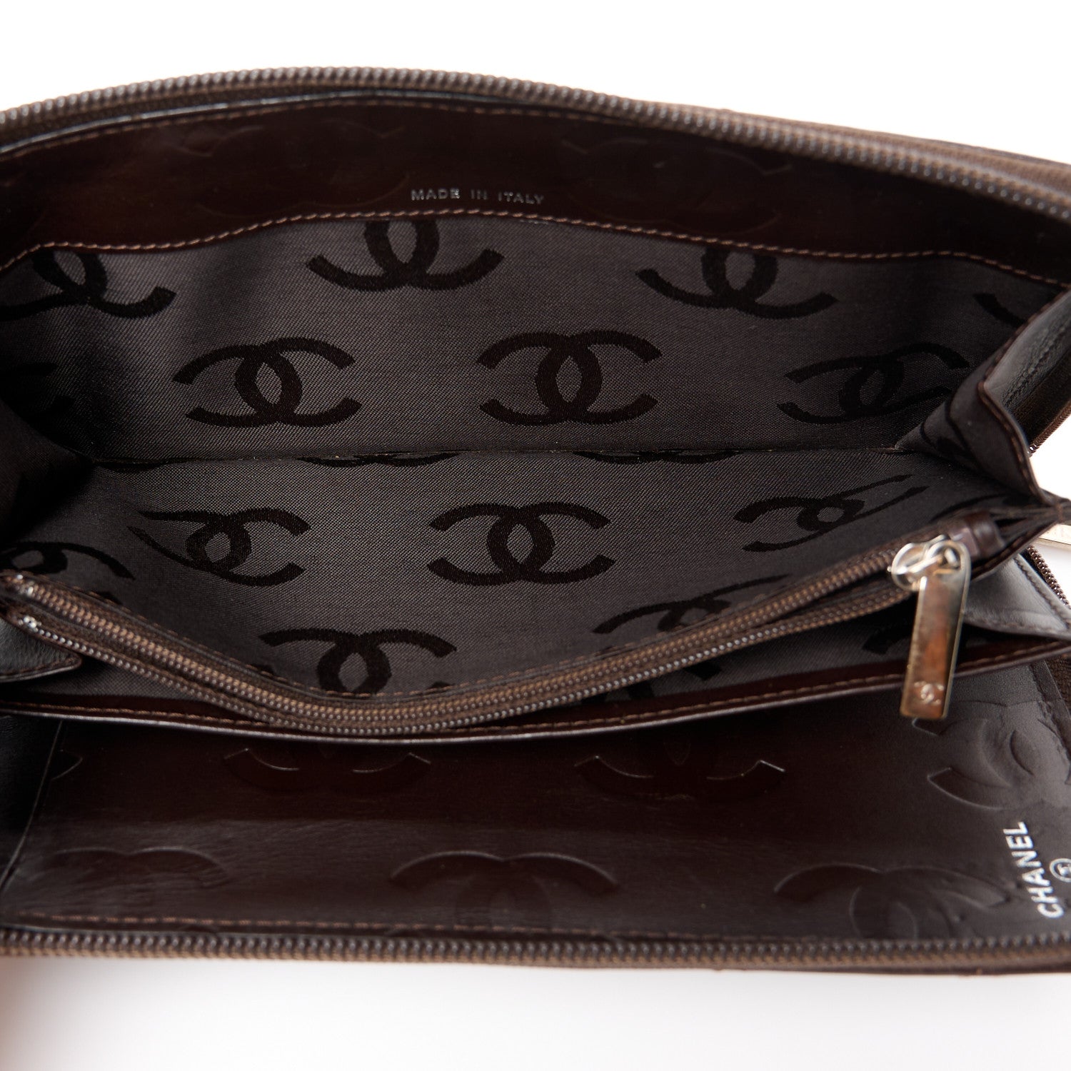 Chanel Calfskin Cambon Zip Around Organizer Wallet Brown 6 of 12