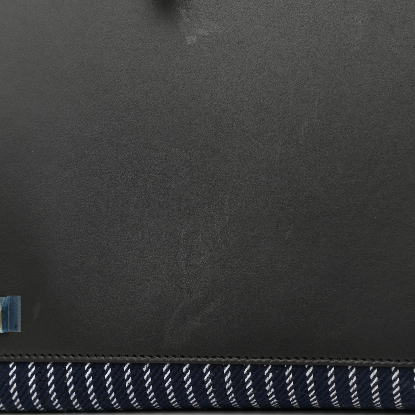 Cotton Canvas Striped Medium Phantom Luggage Navy White