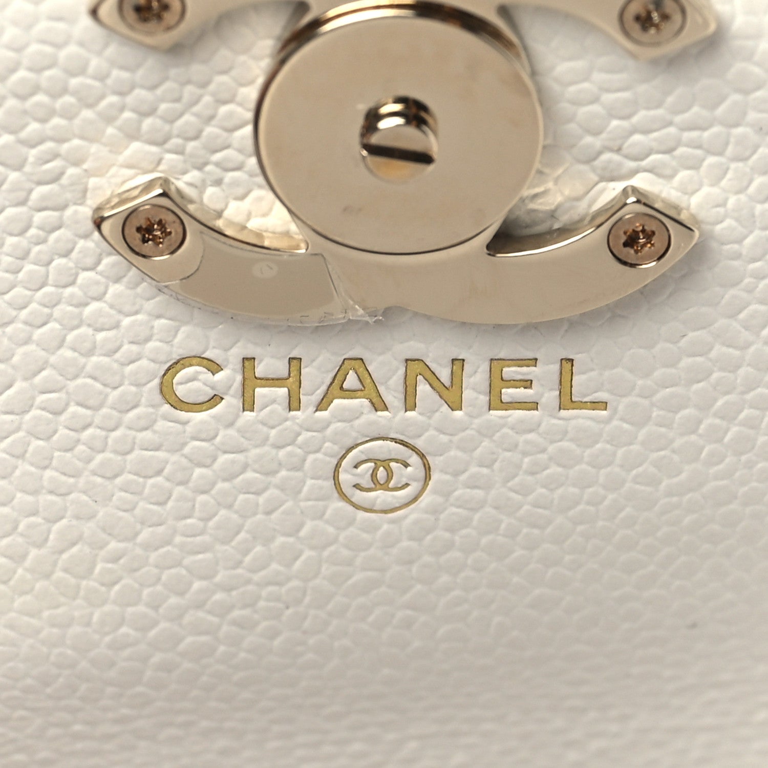 Chanel Caviar Quilted Card Holder On Chain White 6 of 8