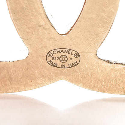 Chanel Crystal CC Brooch Gold Purple 4 of 4