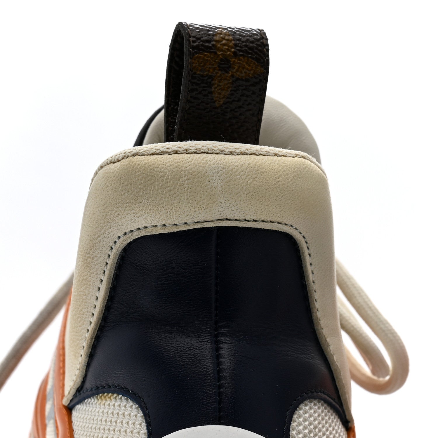Louis Vuitton Calfskin Technical Nylon LV Archlight Sneaker 38.5 White Orange 12 of 12