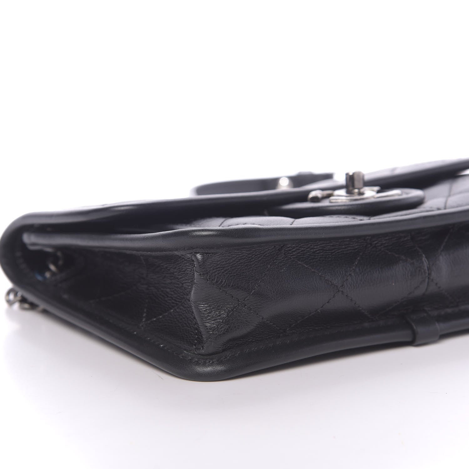 Chanel Calfskin Quilted Mini French Riviera Flap Black 9 of 11