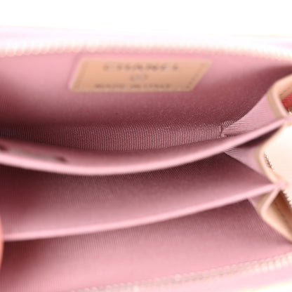 Chanel Iridescent Calfskin Quilted Zip Coin Purse Wallet Pink 5 of 9