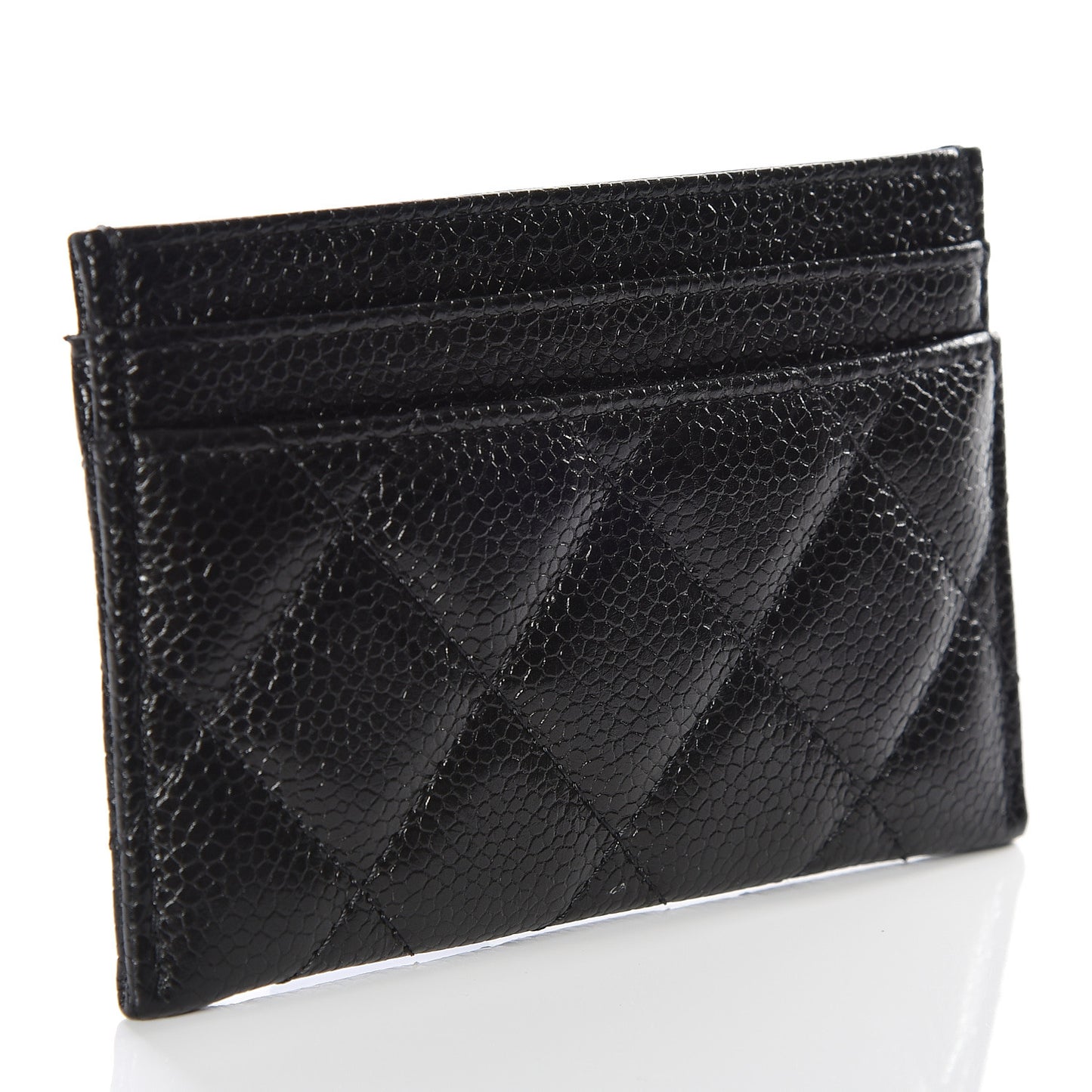 Caviar Quilted Incognito Card Holder Black