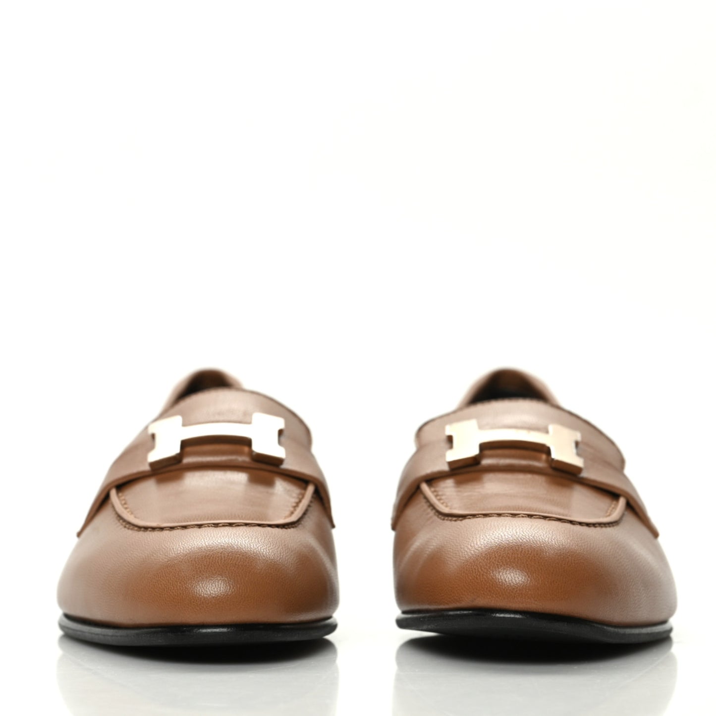 Goatskin Womens Paris Loafers 35 Gold