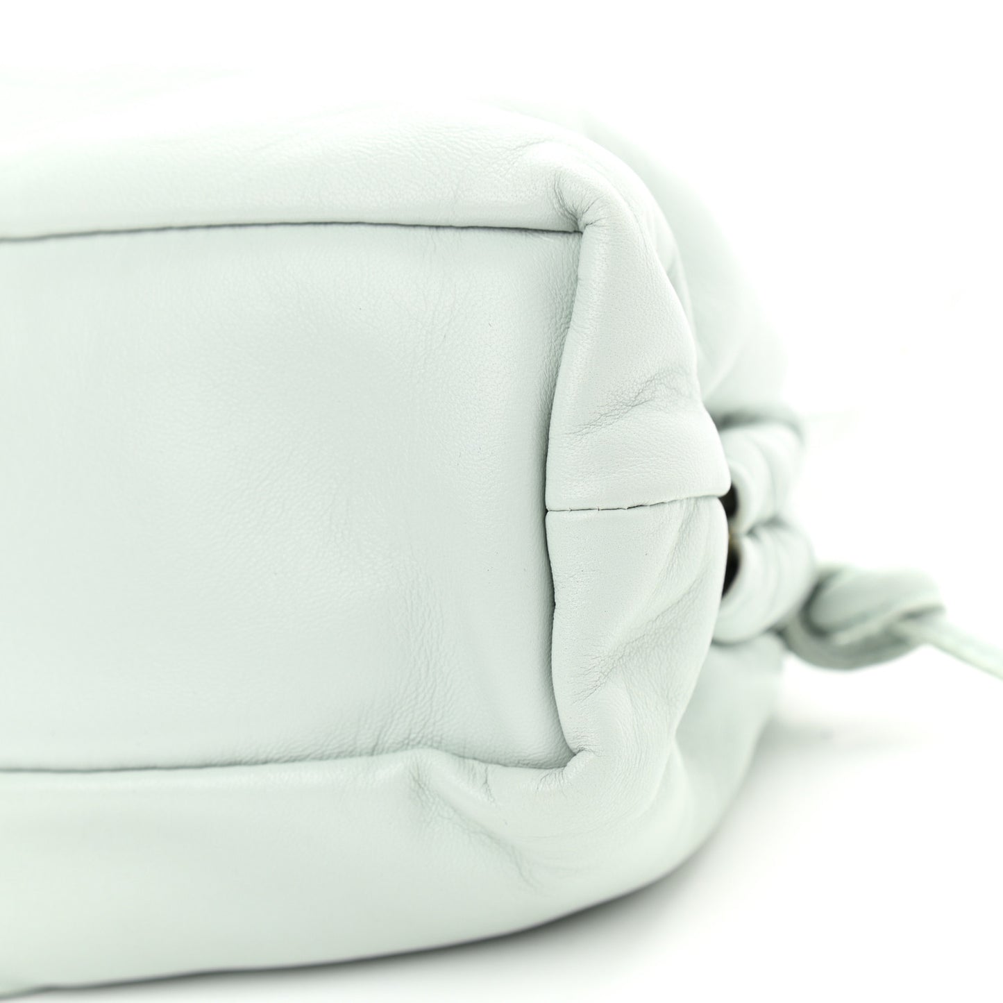 Lambskin Mini Cloud Clutch Seafoam