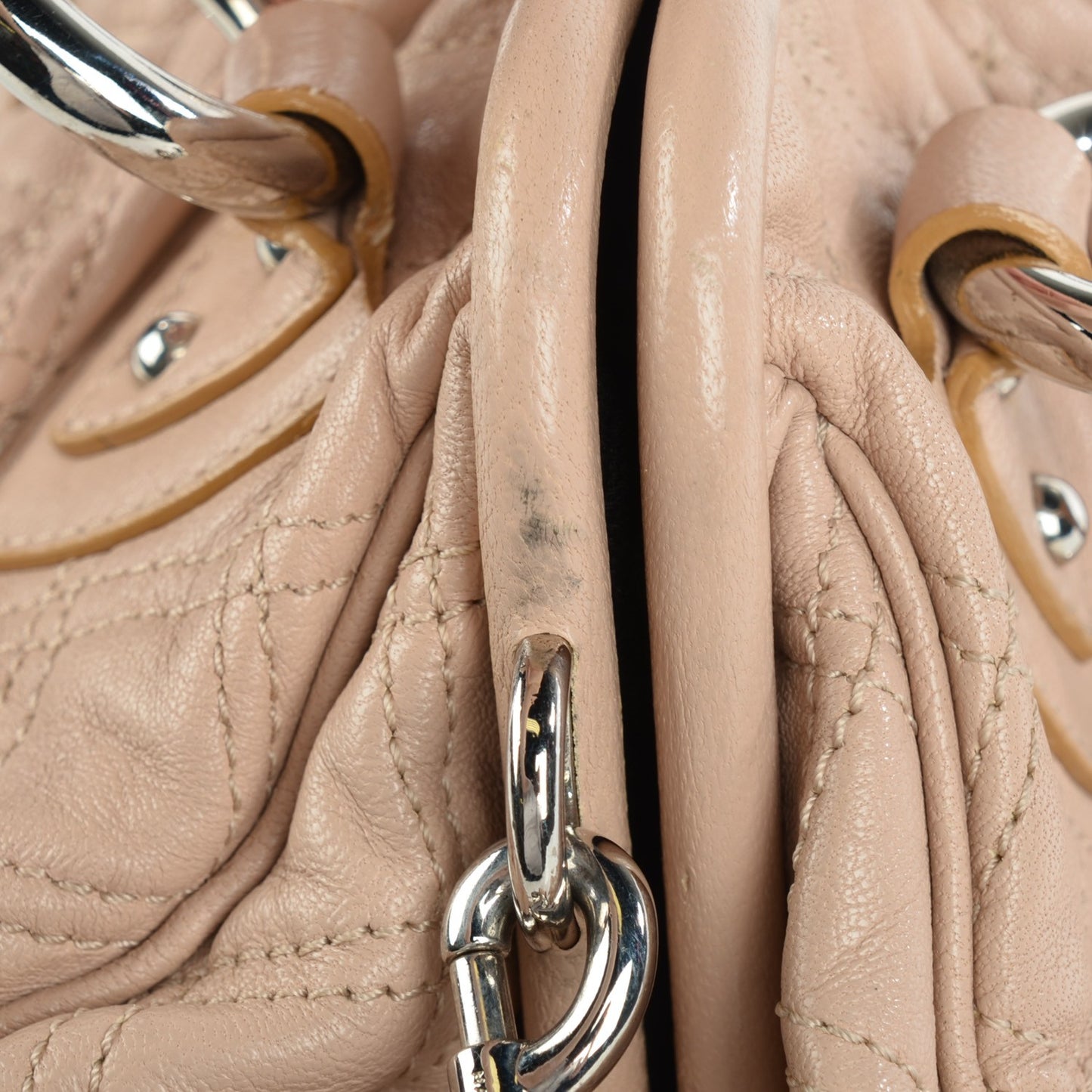 Calfskin Quilted Stam Blush