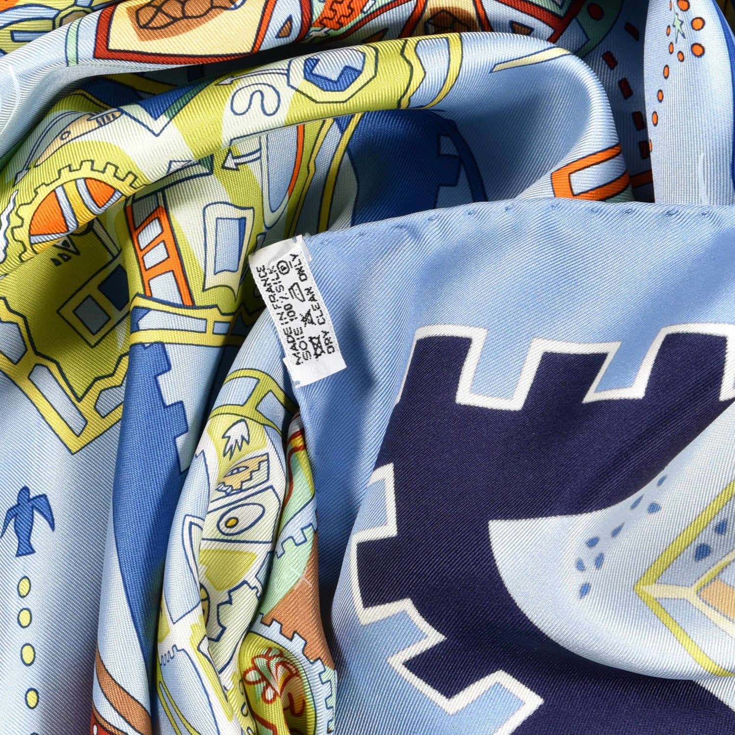 Hermes Silk La Mecanique Des Idees Scarf 90 5 of 6