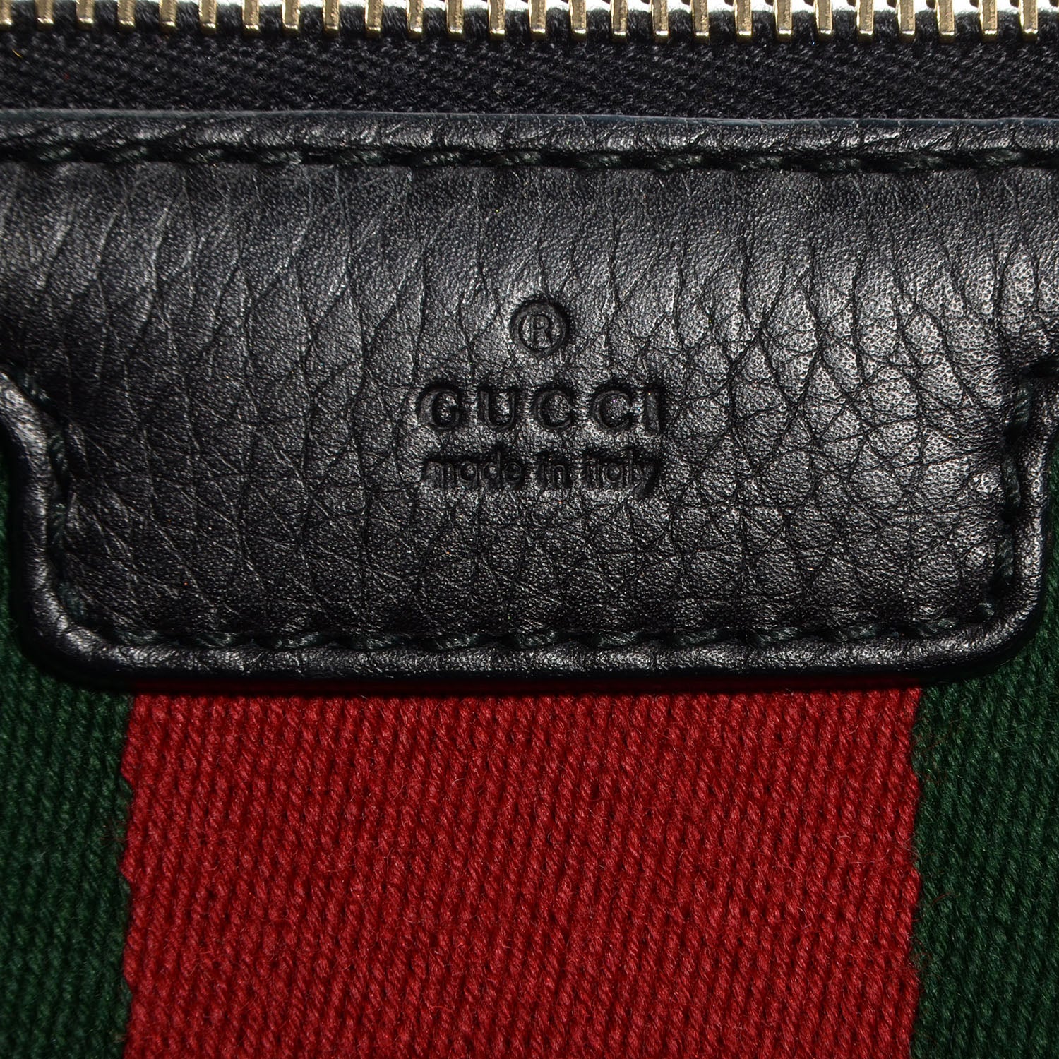 Gucci Pebbled Calfskin Vintage Web Medium Half Moon Hobo Black 8 of 9