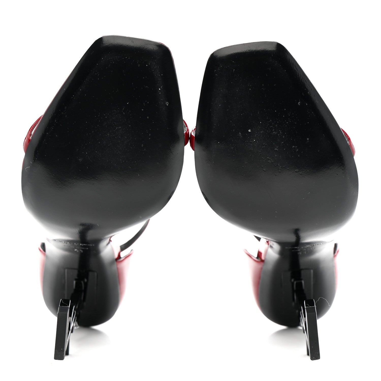 Saint Laurent Patent Calfskin Opyum 110 Sandals 41 Red 6 of 9