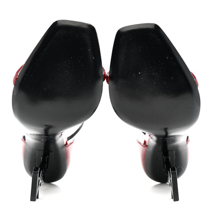 Saint Laurent Patent Calfskin Opyum 110 Sandals 41 Red 6 of 9