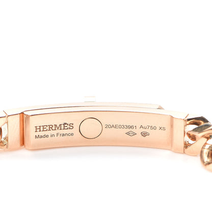Hermes 18K Rose Gold Diamond PM Kelly Chaine Bracelet XS 4 of 5