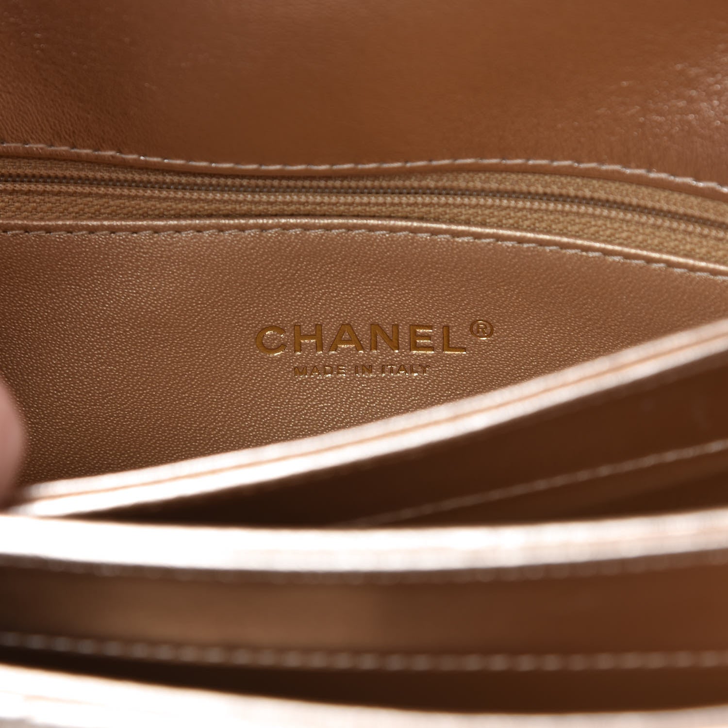 Chanel Metallic Lambskin Quilted Small Trendy CC Flap Dual Handle Bag Gold 8 of 11