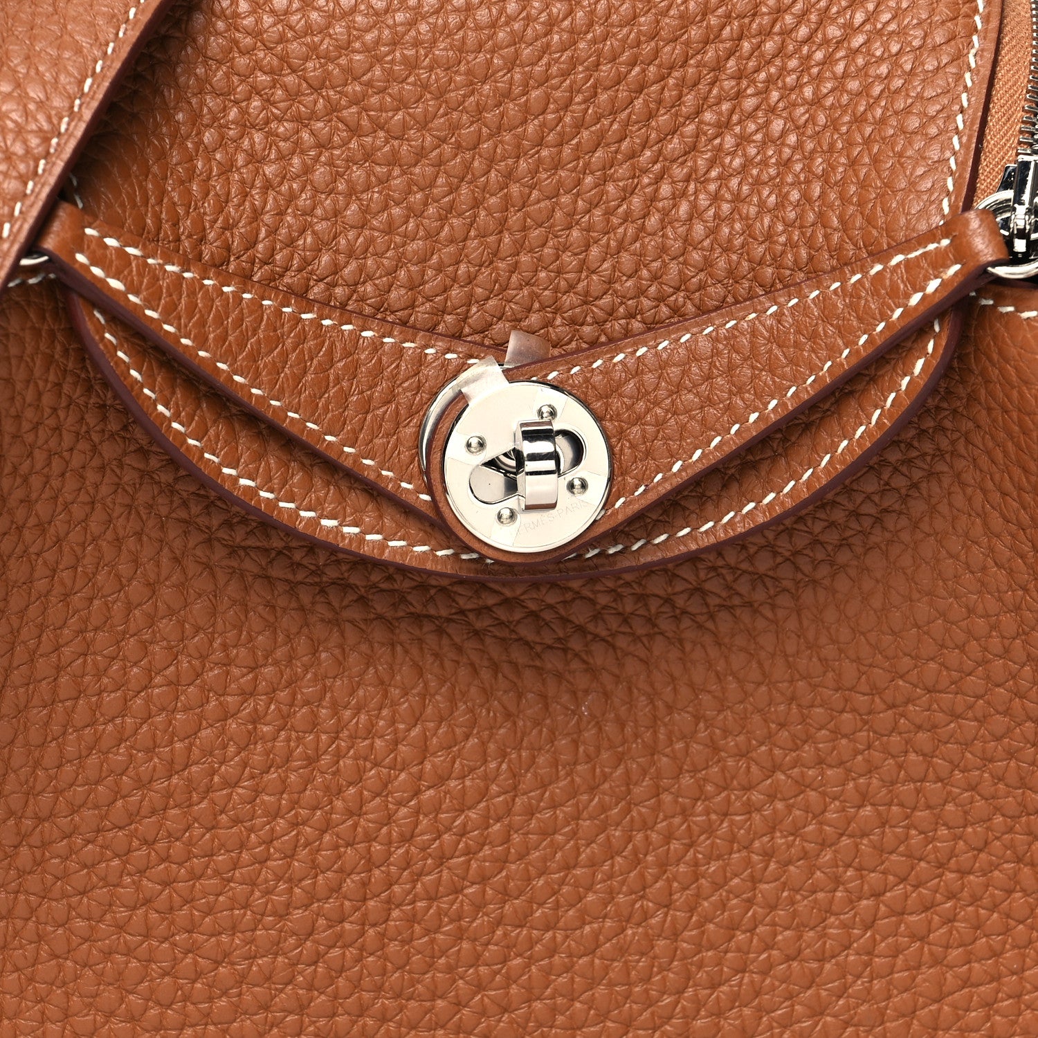 Hermes Taurillon Clemence Mini Lindy 20 Gold 7 of 13