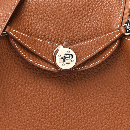 Hermes Taurillon Clemence Mini Lindy 20 Gold 7 of 13