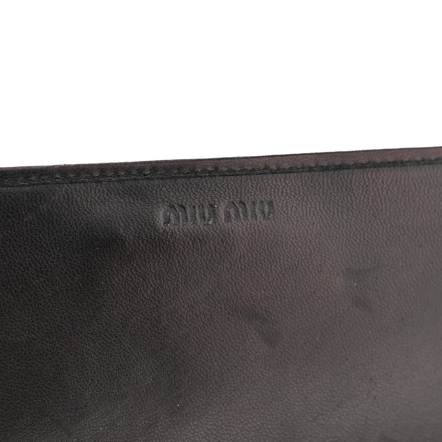 Miu Miu Nappa Padded Wallet On Chain Black 6 of 11