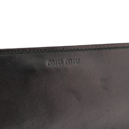 Miu Miu Nappa Padded Wallet On Chain Black 6 of 11