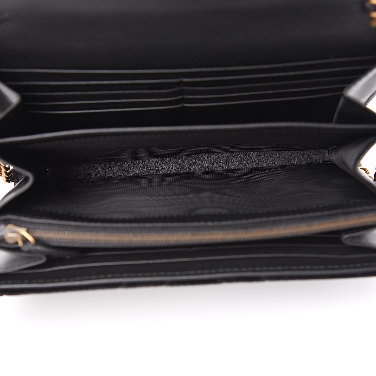 Velvet Matelasse GG Marmont Chain Wallet Black