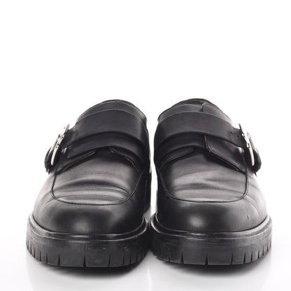 Hermes Calfskin Mens Buckle Loafers 42.5 Black 2 of 10